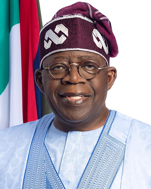 Bola Ahmed Tinubu, official portrait from 2023